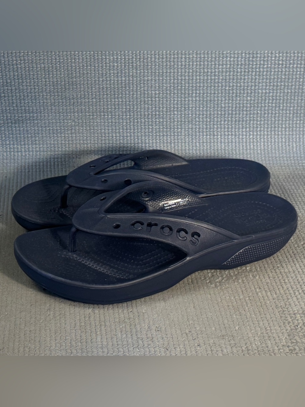 Crocs Women's Baya Platform Flip Flop Sandals Blue Size 10